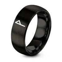 Gift for Man Birthday – black tungsten ansuz ring