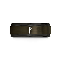 tungsten band for men – gunmetal & black tungsten ansuz wedding band