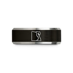 personalized presents for men – black & grey tungsten egypt wedding band