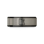 birthday present ideas men – black & silver tungsten egypt wedding band