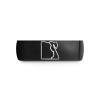 unique presents for men – black tungsten egypt wedding band