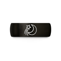 unique birthday present ideas – black tungsten shooting star wedding band