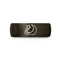 cool presents for guys – gunmetal & black tungsten shooting star wedding band
