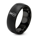 Gift for Man Birthday – black tungsten snare wire loop ring
