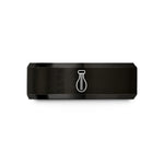 best presents for guys – black tungsten snare wire loop wedding band