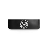 matching bands for couples – black tungsten lemon twist wedding band