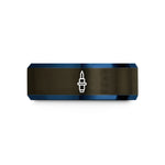 couples tungsten wedding bands – gunmetal & blue tungsten probe tip wedding band