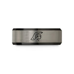 special presents for pairs – black & blue & silver tungsten swimmer backstroke wedding band