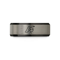 special presents for pairs – black & blue & silver tungsten swimmer backstroke wedding band