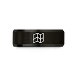personalized mom birthday presents – black tungsten map lines wedding band