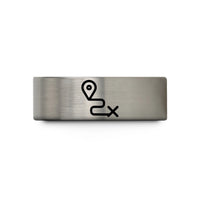 ideas for mom present – blue & grey tungsten route pin wedding band