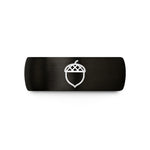 personalized presents for mom – black & gold tungsten acorn wedding band