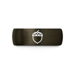special presents for mom – gunmetal & rose gold tungsten acorn wedding band