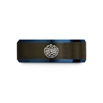 best present for mom – gunmetal & blue tungsten rila lakes wedding band