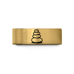 special rings for moms – gold tungsten stacked stones wedding band