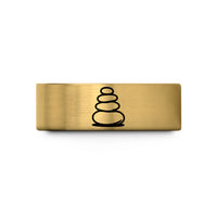 special rings for moms – gold tungsten stacked stones wedding band