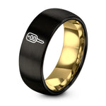 Gift for My Husband On His Birthday – black & gold tungsten car keys ring