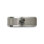 tungsten wedding bands – black & silver tungsten great wall wedding band