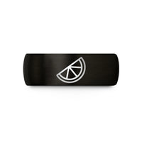 personalized presents for men – black tungsten lime wedge wedding band