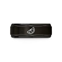 best birthday presents husband – black tungsten lime wedge wedding band