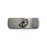best birthday presents husband – gray tungsten lime wedge wedding band