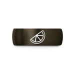 special present for him – gunmetal & black tungsten lime wedge wedding band