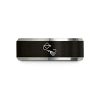presents for new mom – black & silver tungsten buzzbait wedding band