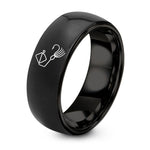 Gift for New Mom – black tungsten buzzbait ring