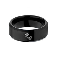 presents ideas for women – black tungsten buzzbait wedding band
