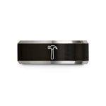 new mom present ideas – black & gray tungsten claw hammer wedding band