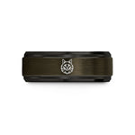 meaningful presents for boys – gunmetal & black tungsten maine coon wedding band