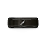 unique anniversary present ideas – black tungsten english horn wedding band
