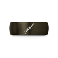 best anniversary present ideas – gunmetal & black tungsten english horn wedding band