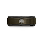 anniversary present for her – gunmetal & black tungsten shamrock knot wedding band