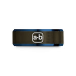 special present for partner – gunmetal & blue tungsten dot product ab wedding band