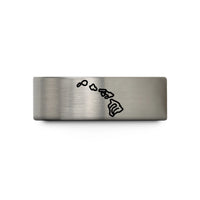 unique ring for couples – gold & grey tungsten hawaii hawaii wedding band