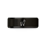 best birthday present ideas – black & gold tungsten llama wedding band