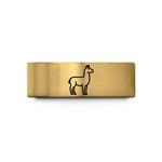 unique birthday present her – gold tungsten llama wedding band