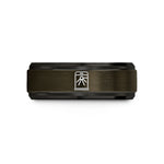 special presents for wife – gunmetal & black tungsten turnstile wedding band