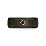 special presents for her – gunmetal & black tungsten loading spinner dots wedding band