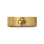 unique presents for her – gold tungsten shamrock ireland wedding band