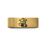 custom engraved rings women – gold tungsten cap diploma wedding band