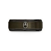 8 mm tungsten rings – gunmetal & black tungsten computer mouse wedding band