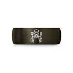 wedding ring for couples – gunmetal & black tungsten grill master wedding band