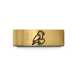 anniversary present for her – gold tungsten lovebird heart wedding band