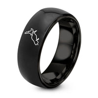 Gift for Women Anniversary – black tungsten new zealand ring