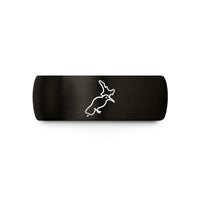 engraved rings for couples – black tungsten new zealand wedding band