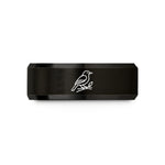 unique birthday present ideas – black & rose gold tungsten oriole branch wedding band