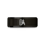 birthday presents for her – black tungsten ruler compass wedding band