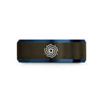 best birthday presents her – gunmetal & blue tungsten spiral galaxy wedding band